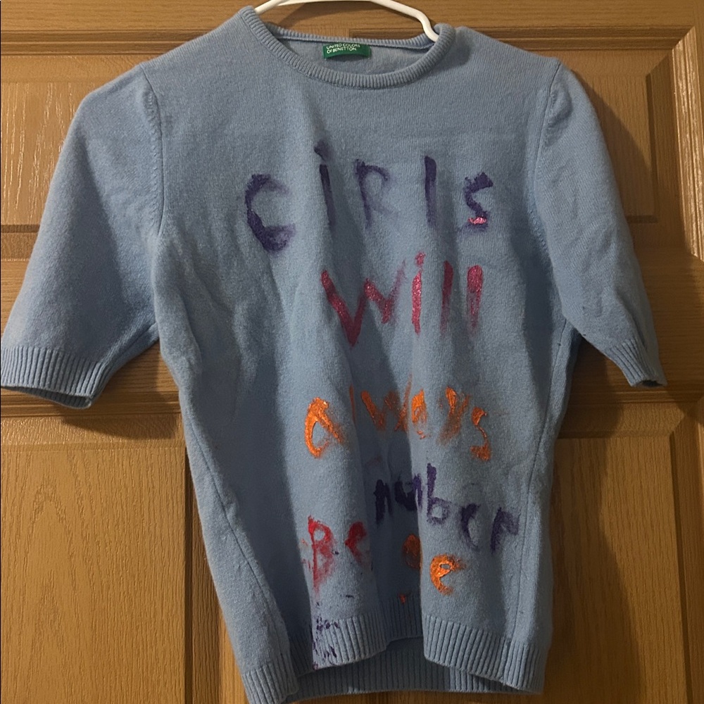 United Colors Of Benetton Blue V-Neck Sweater